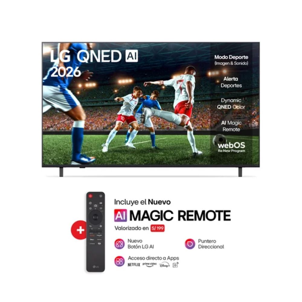 Televisor LG Smart TV 86" QNED 4K UHD 86QNED73ASA